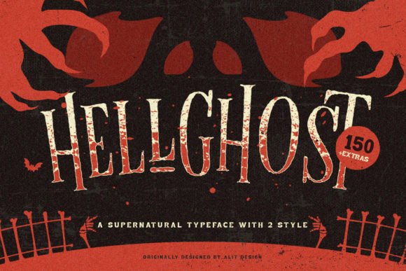 Hellghost: A Spooky Typeface for Halloween Design Projects