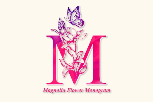 Magnolia Flower Monogram: Crafting Timeless Elegance