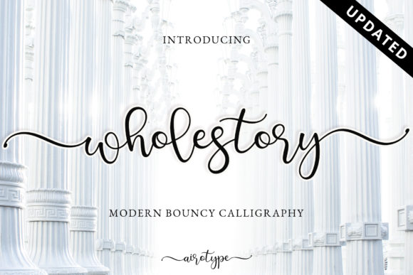 Wholestory: A Handwritten Typeface for Elegant Design